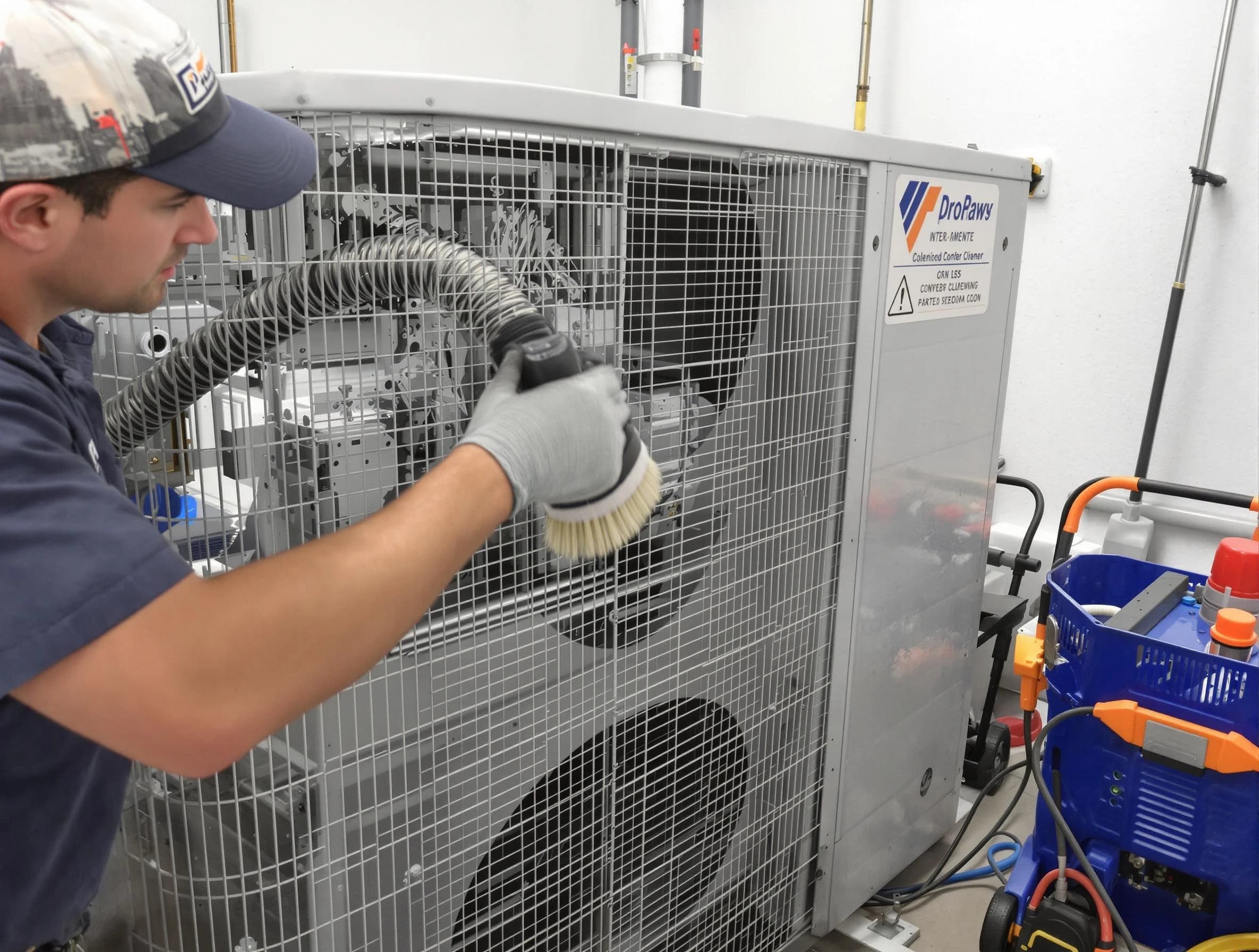 Farmington Air Duct Cleaning specialist performing precision AC coil cleaning for improved system performance in Farmington