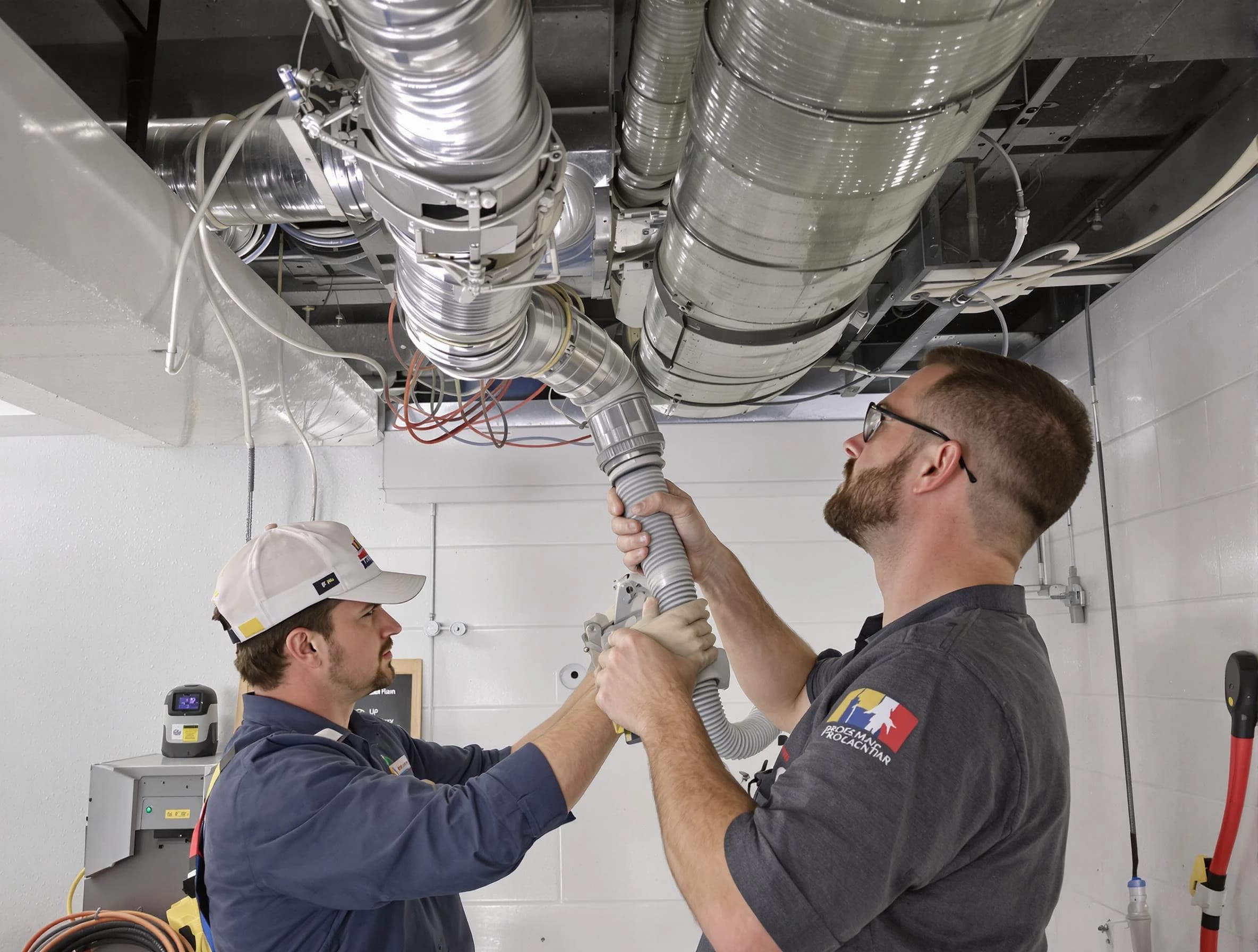 Farmington Air Duct Cleaning technician performing thorough AC duct cleaning in Farmington