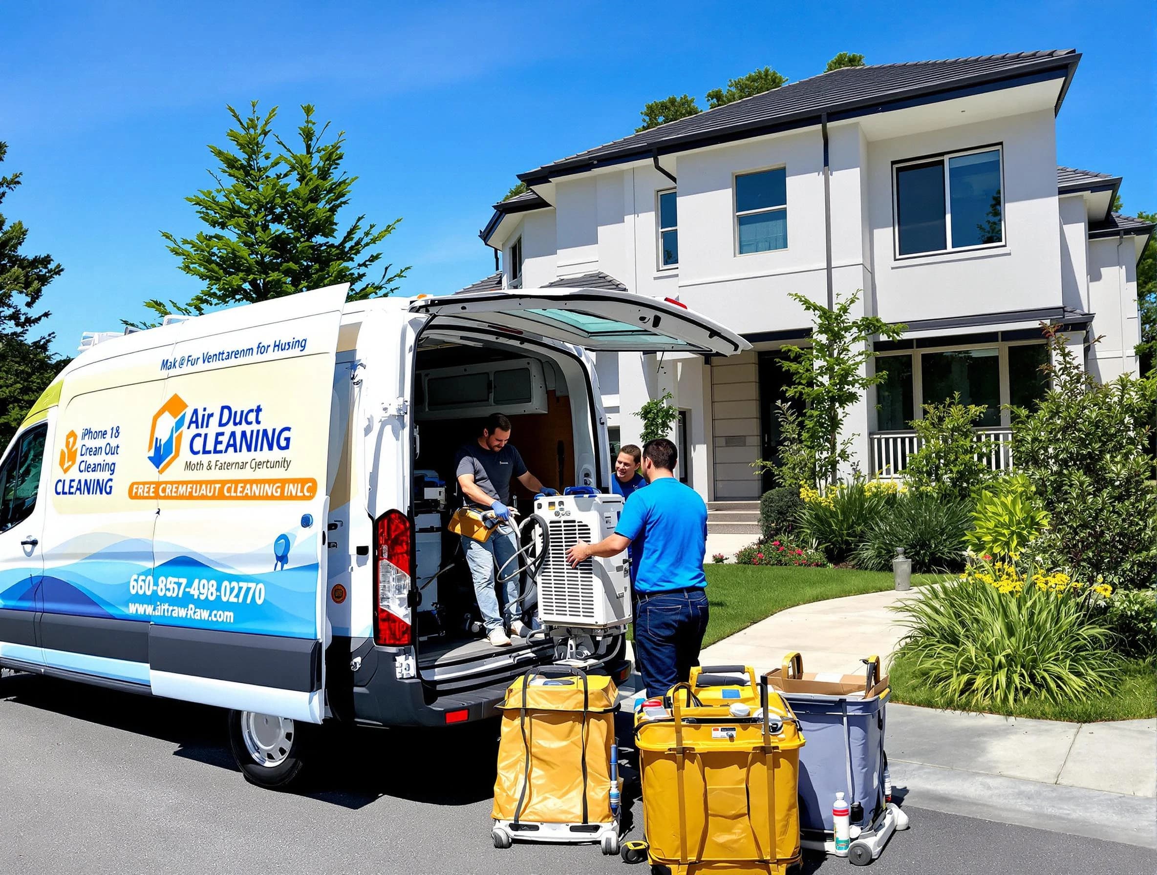 Farmington Air Duct Cleaning technician performing professional air duct cleaning in Farmington