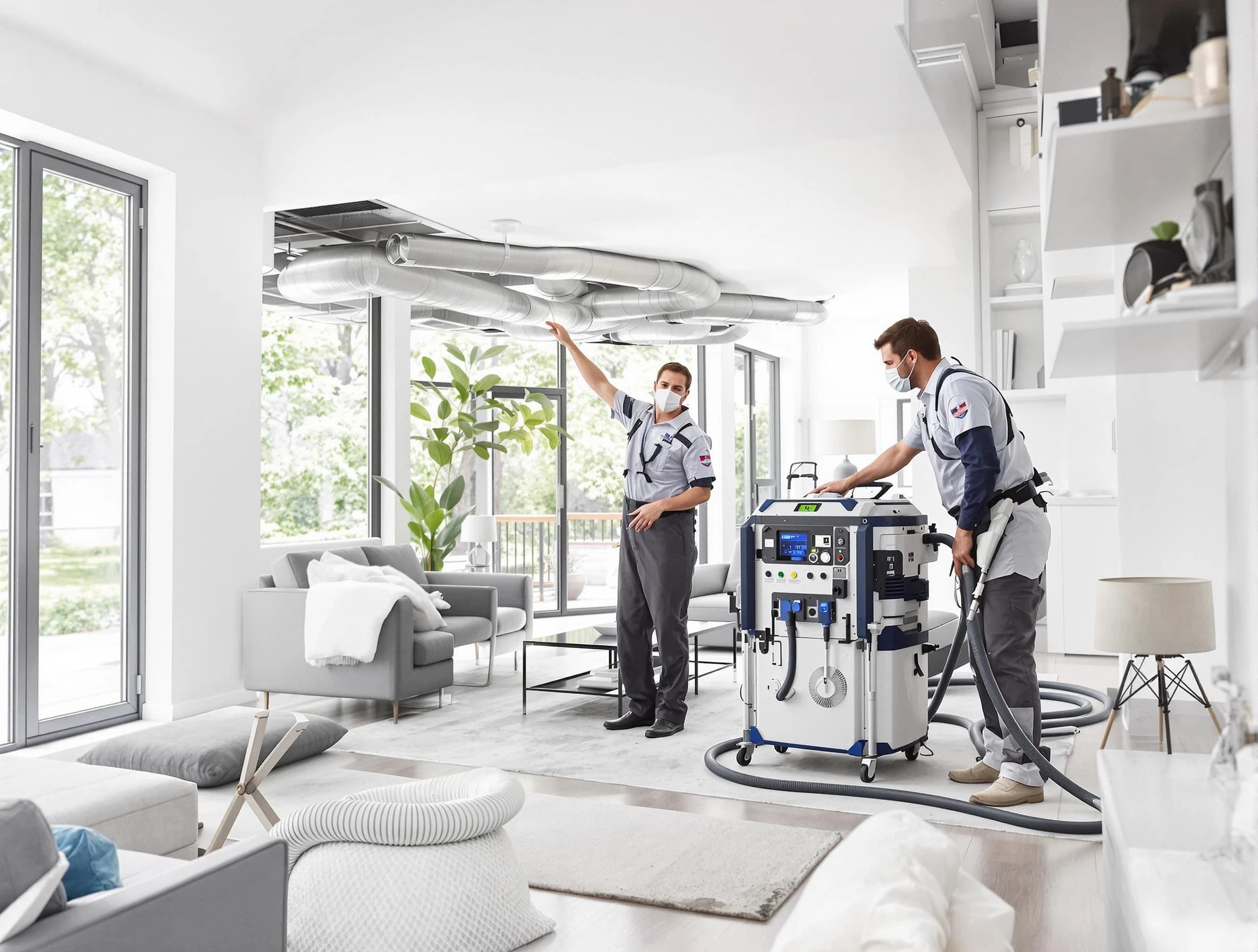 Farmington Air Duct Cleaning professional conducting pure air duct cleaning with state-of-the-art equipment in Farmington