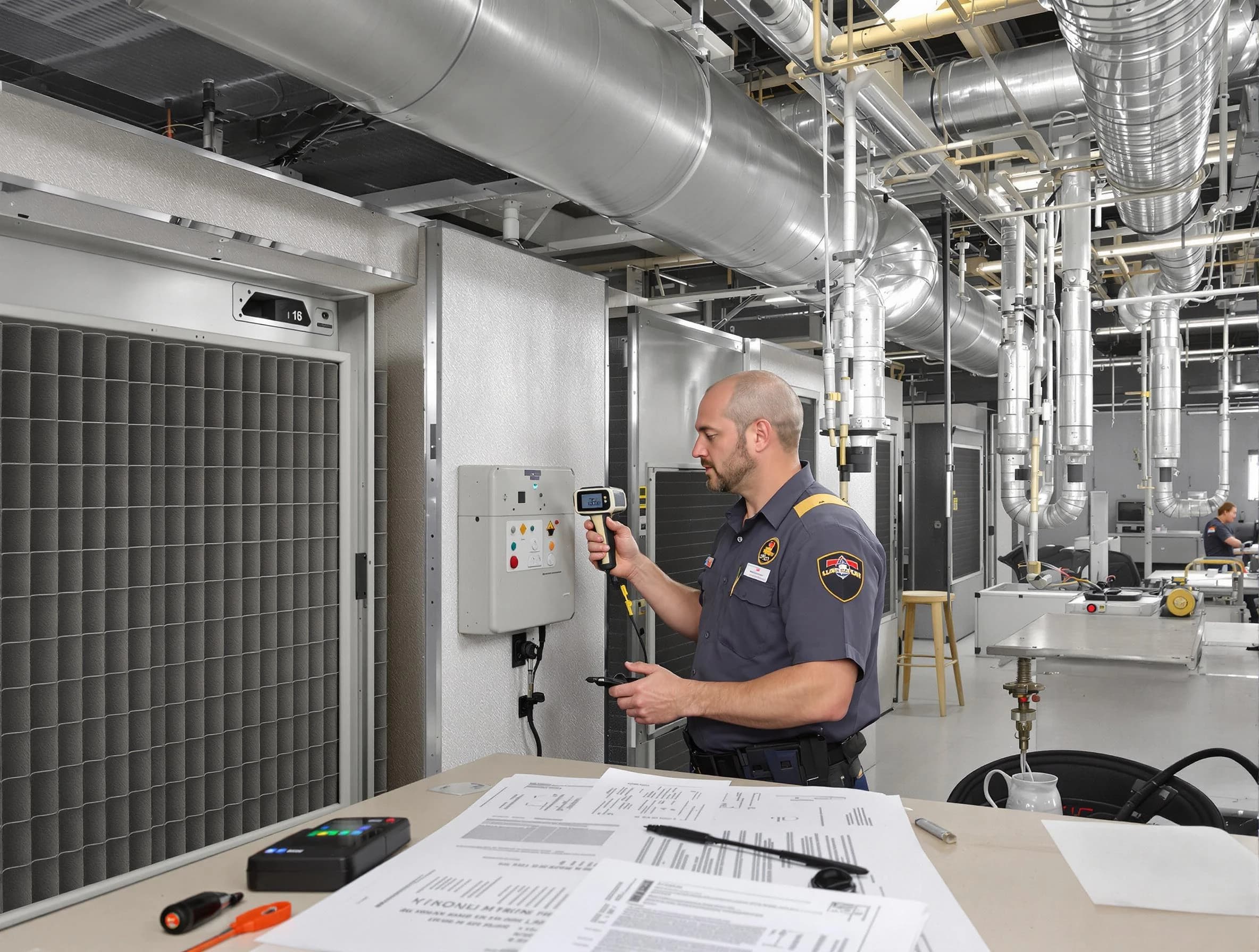 Professional filter system inspection by Farmington Air Duct Cleaning in Farmington