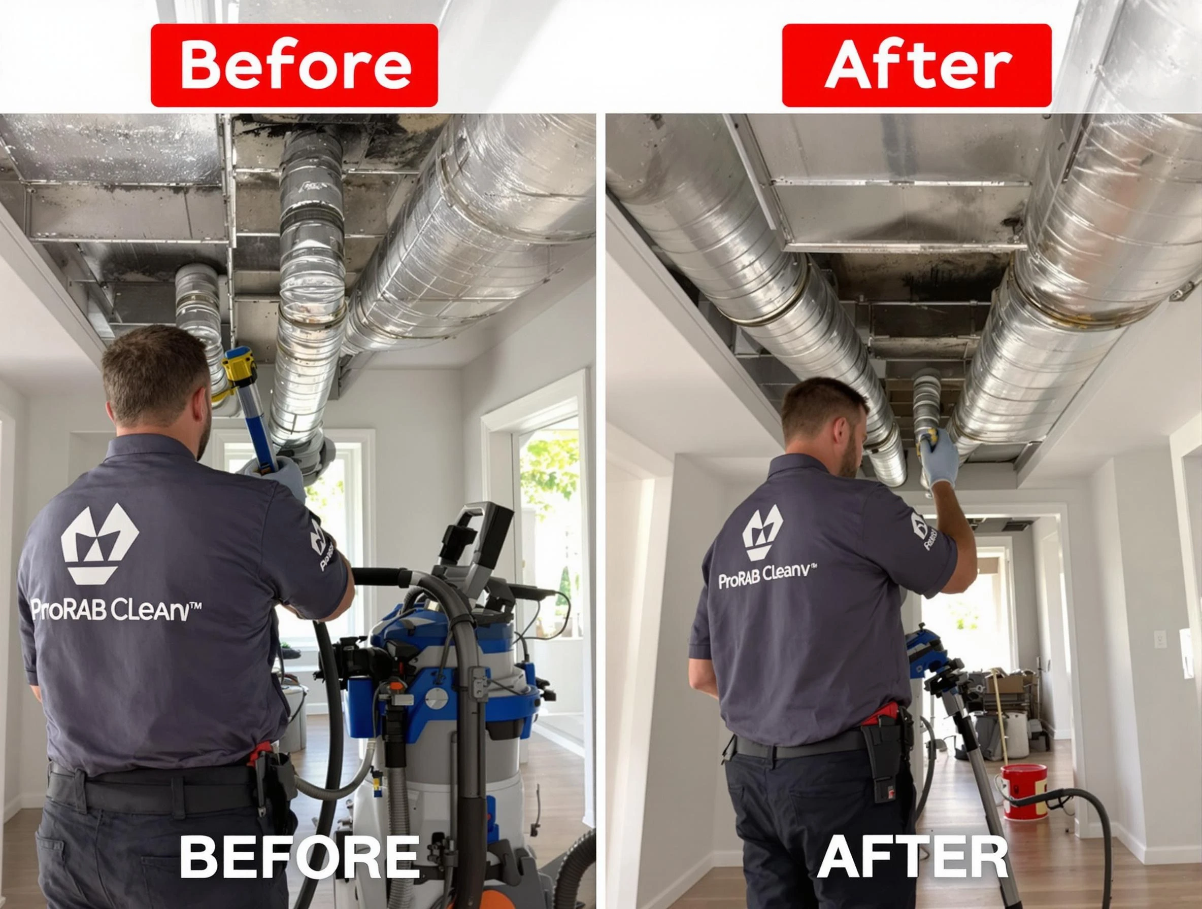 Farmington Air Duct Cleaning expert performing thorough residential duct cleaning in a Farmington home